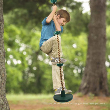 Columpio de cuerda de escalada para niños al aire libre con plataforma
